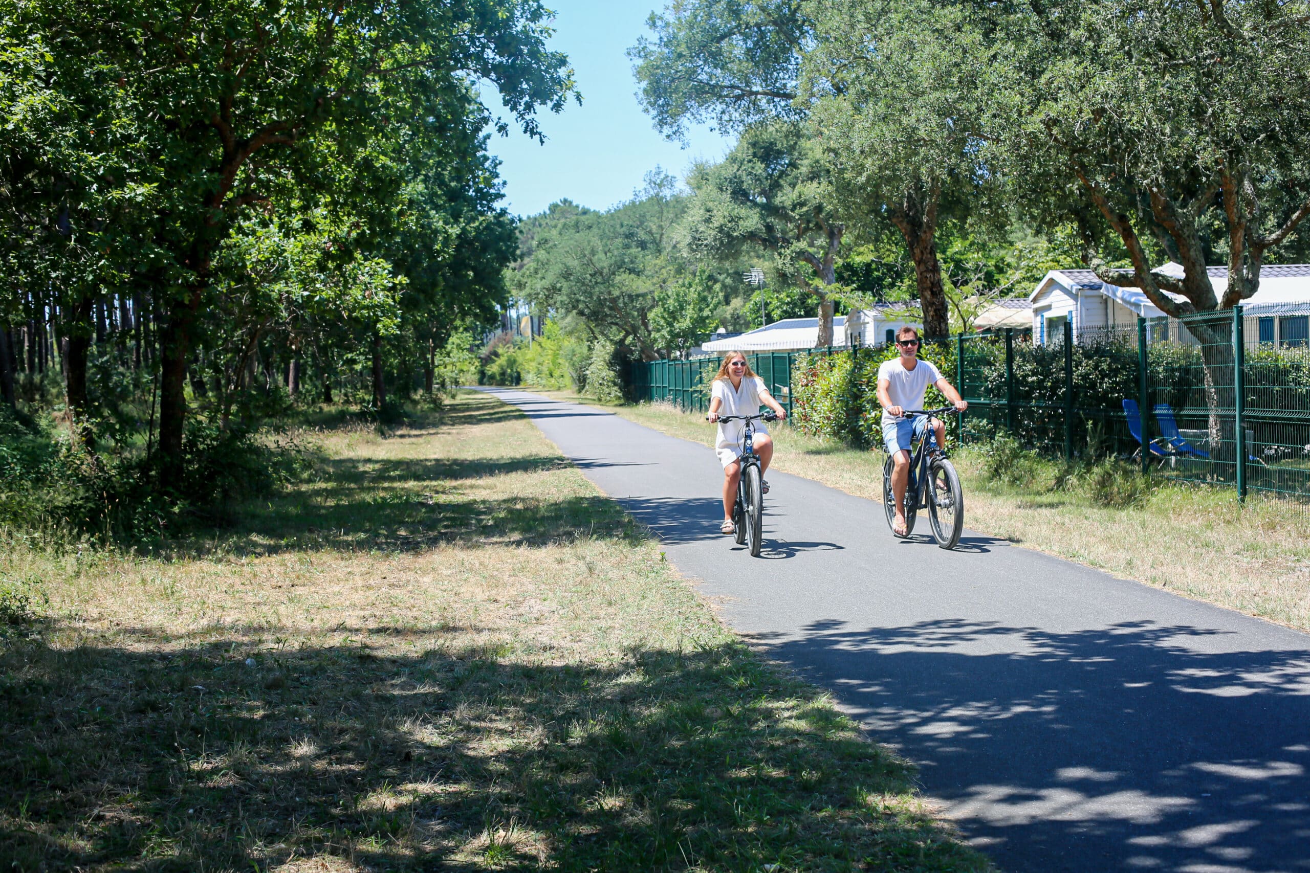 direkter Zugang zum Campingplatz auf der Velodyssée