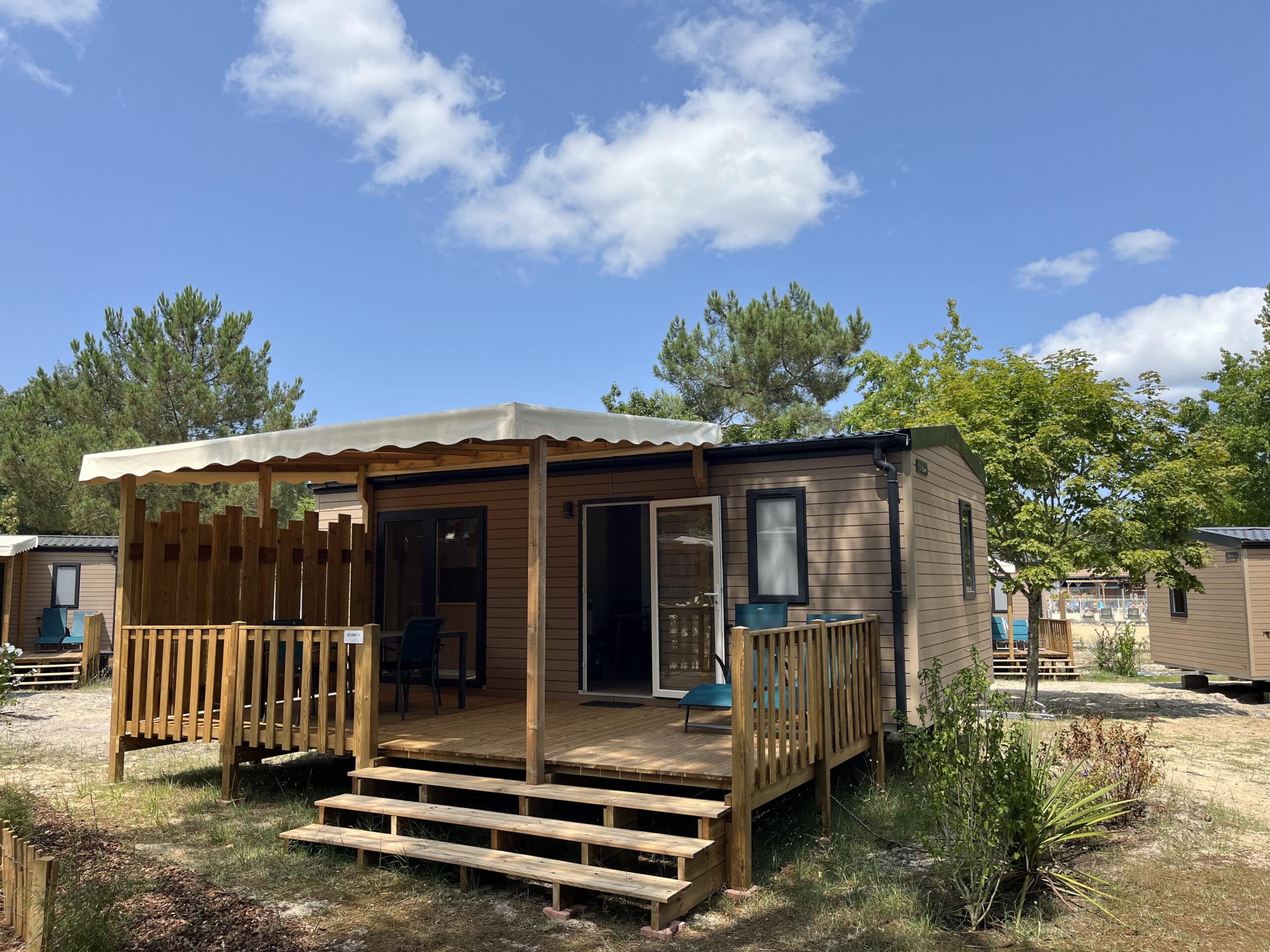Cottage Premium deux chambres au Camping Nature l'Airial 4 étoiles à Soustons dans les Landes