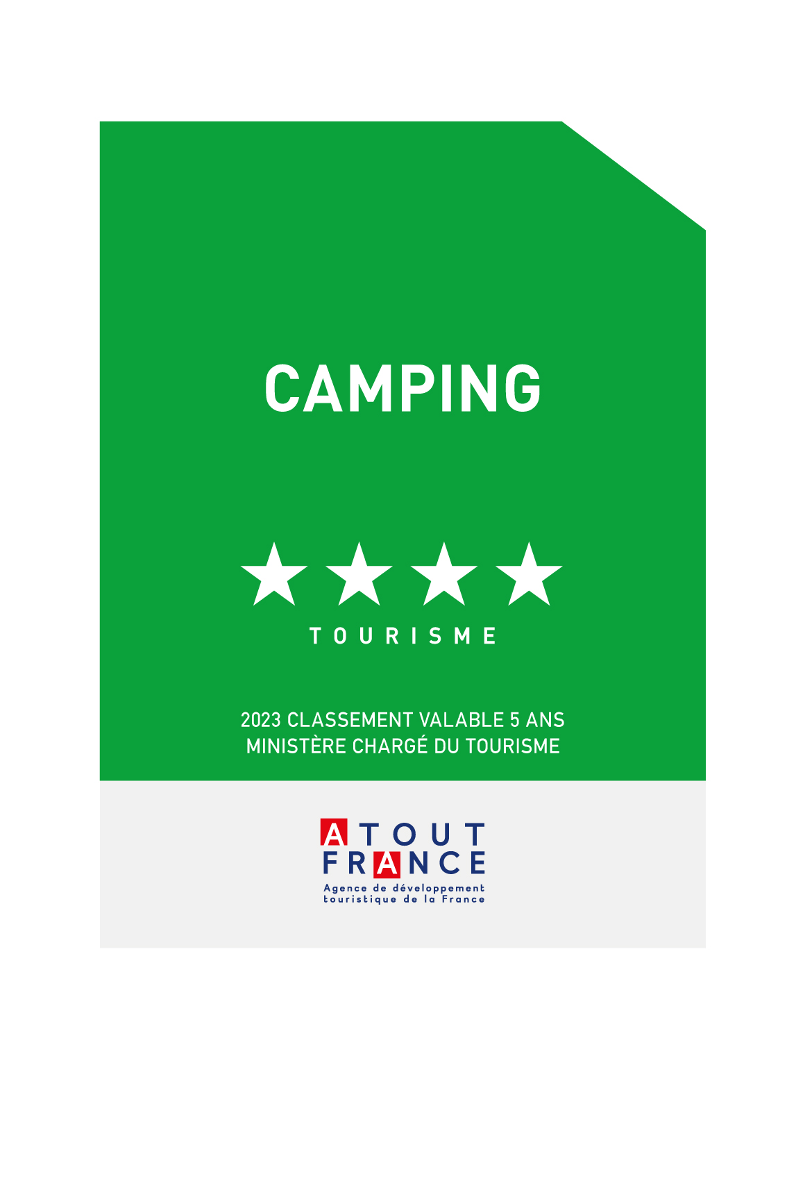 plaque tourisme atout france camping 4 ****